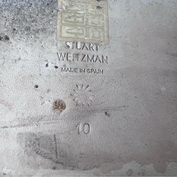 Stuart Weitzman Goldie Lace-Up Pearl Embellished Sandal Size 10AA - Picture 10 of 12